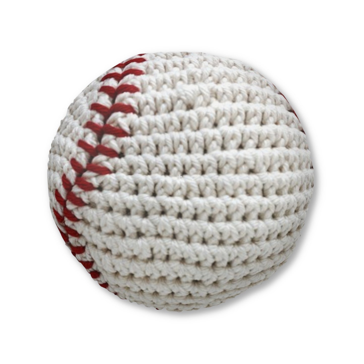 Home Baseball Shaped Hooked Pillow - Assembled and Shipped From USA - Tufted Floor Pillow, Round