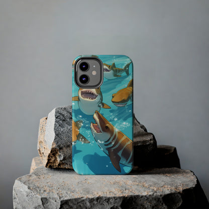 Tiger Shark: Ocean Marine Wildlife - Underwater - Tough Phone Cases