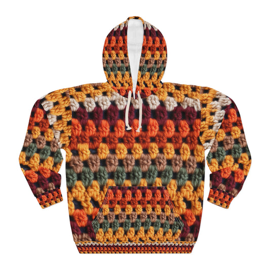 Crochet Thanksgiving Fall: Classic Fashion Colors for Seasonal Look - Unisex Pullover Hoodie (AOP)