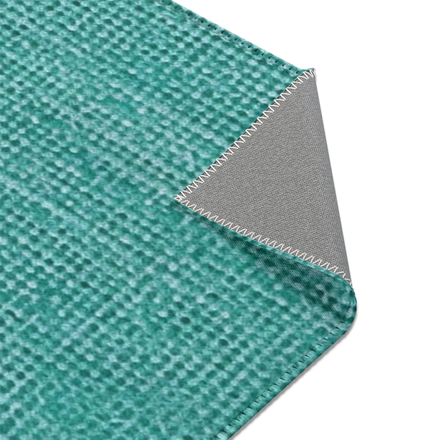 Quality Mint Turquoise Denim Fabric Deisgn, Stylish Material - Area Rugs