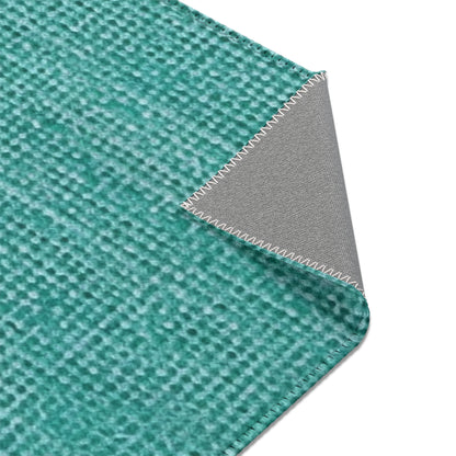 Quality Mint Turquoise Denim Fabric Deisgn, Stylish Material - Area Rugs