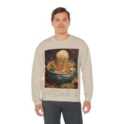 Ramen Bowl Anime Alien Japanese Style - Unisex Heavy Blend™ Crewneck Sweatshirt