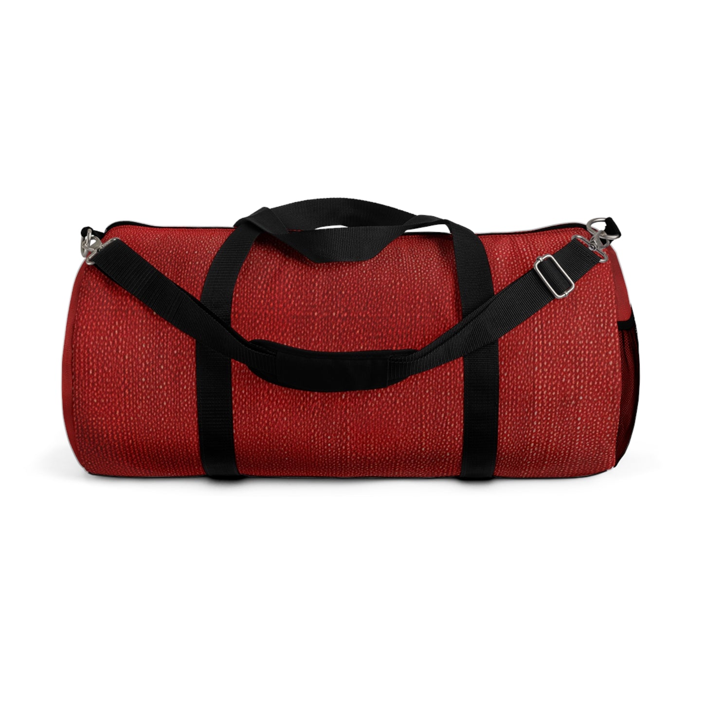 Juicy Red Berry Blast: Denim Fabric Inspired Design - Duffel Bag