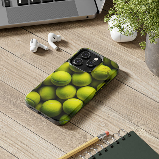 Tennis Ball Sport: Athlete Court Action, Rally & Serve - Tough Phone Cases