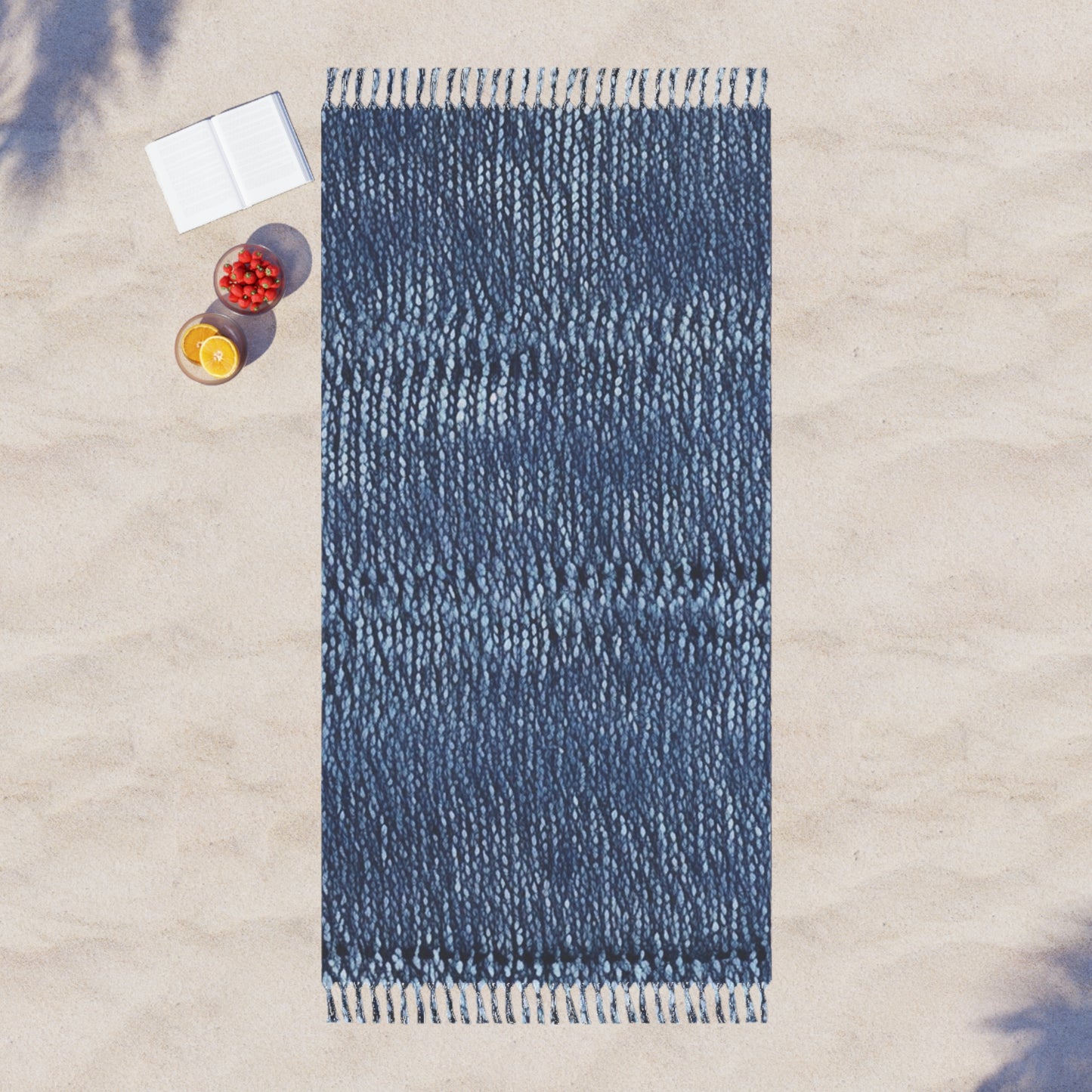 Indigo blue jean Denim Design Pattern Style - Boho Beach Cloth