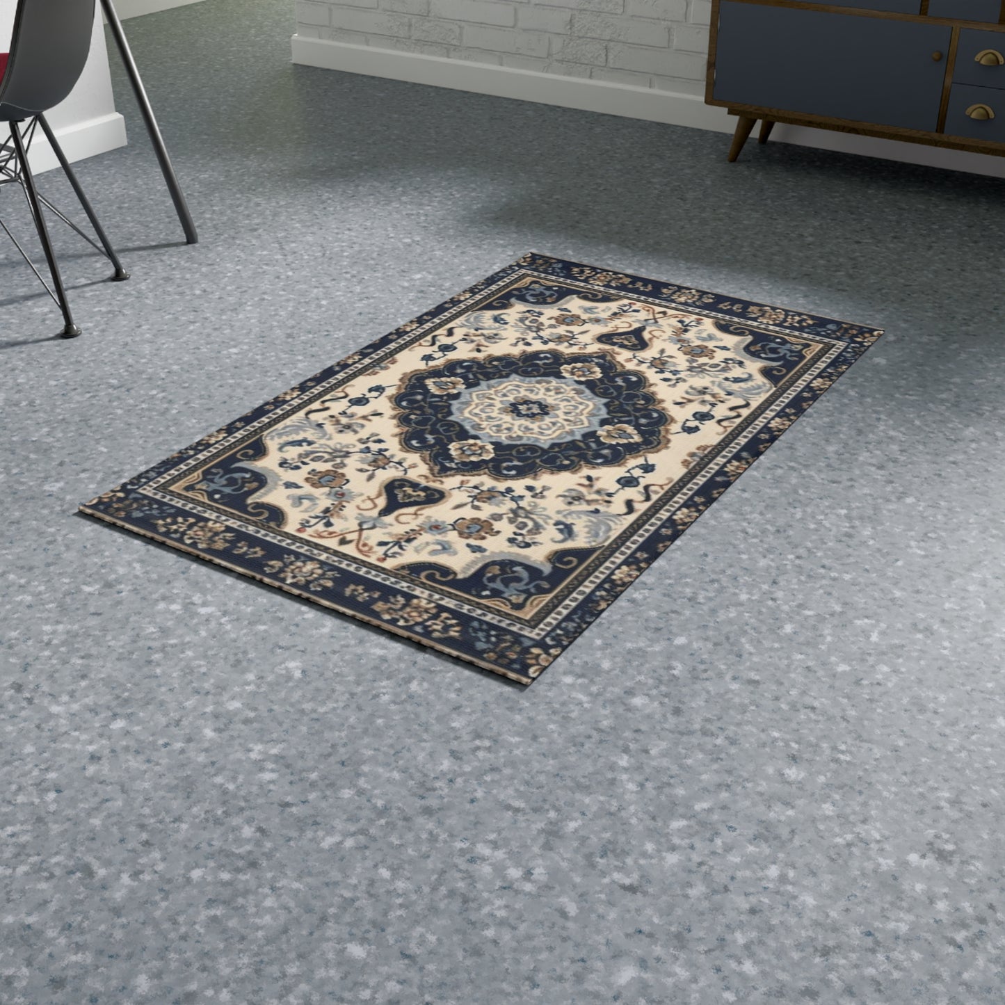 Elegant Dobby Rug with Intricate Oriental Design - High-Quality Material