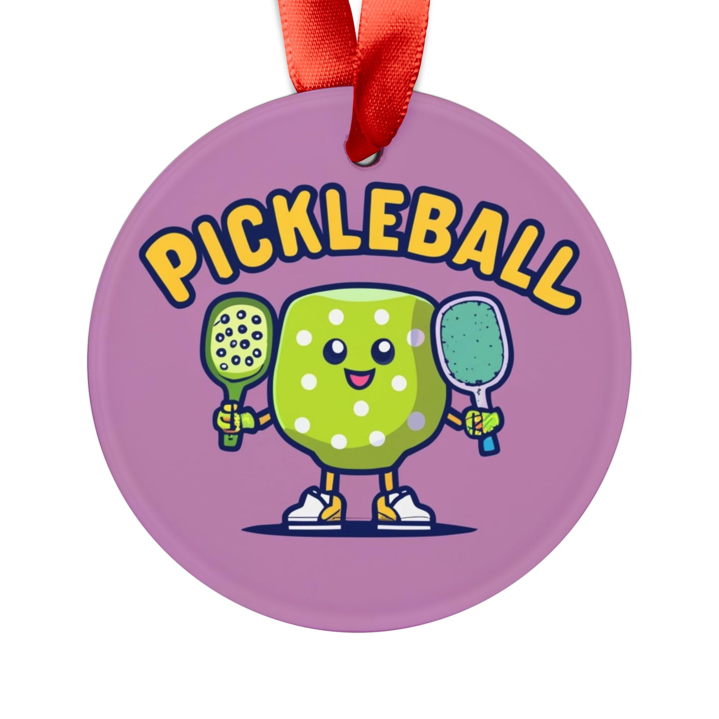 Pickleball Anime kawaii - Gráfico de dibujos animados - Personaje deportivo - Adorno acrílico con cinta 