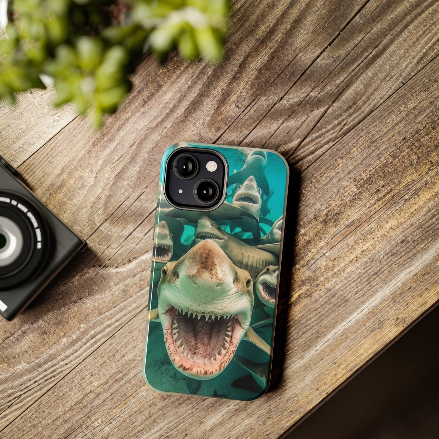 Laughing Lemon Sharks: Joyful Sea Jaws Ocean Deep - Tough Phone Cases