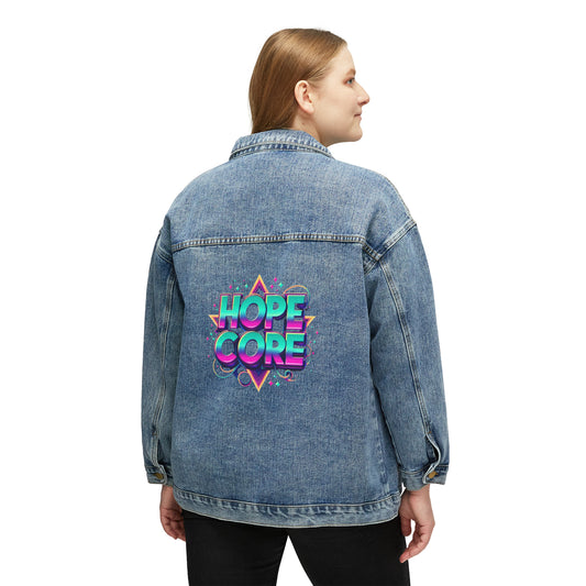 Hopecore Retro Gift, Women's Denim Jacket