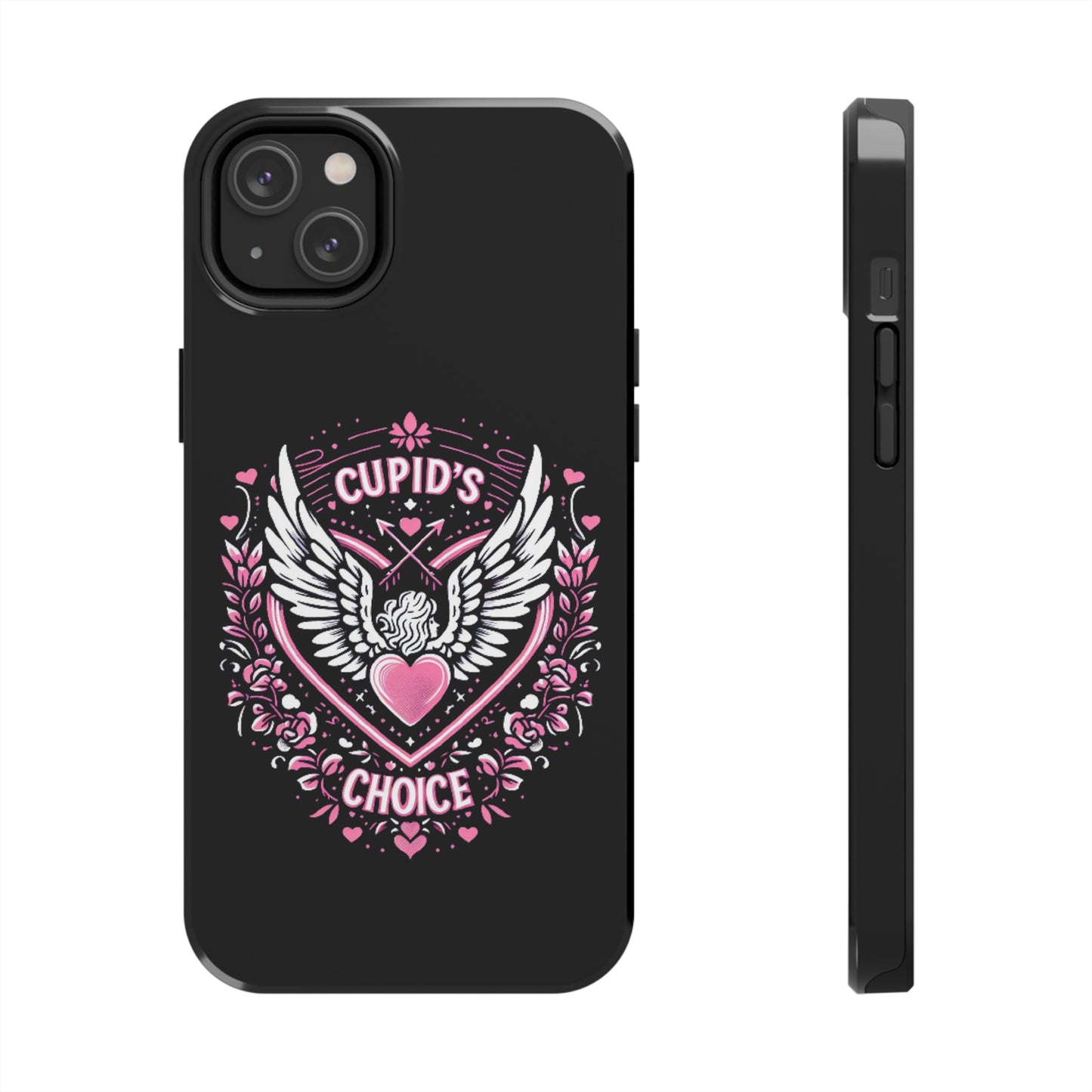 Cupidos Choice Crest con corazón y alas - Amor y romance con temática de San Valentín - Fundas resistentes para teléfonos