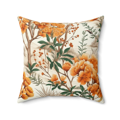 Four Seasons Beauty: Spring, Summer, Autumn & Winter Design Spun Polyester Square Pillow