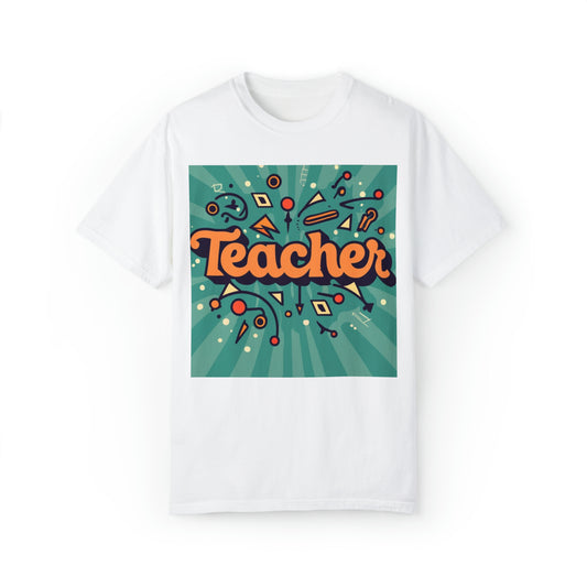 Retro Teacher Classroom School Education Gift - Unisex Garment-Dyed T-shirt