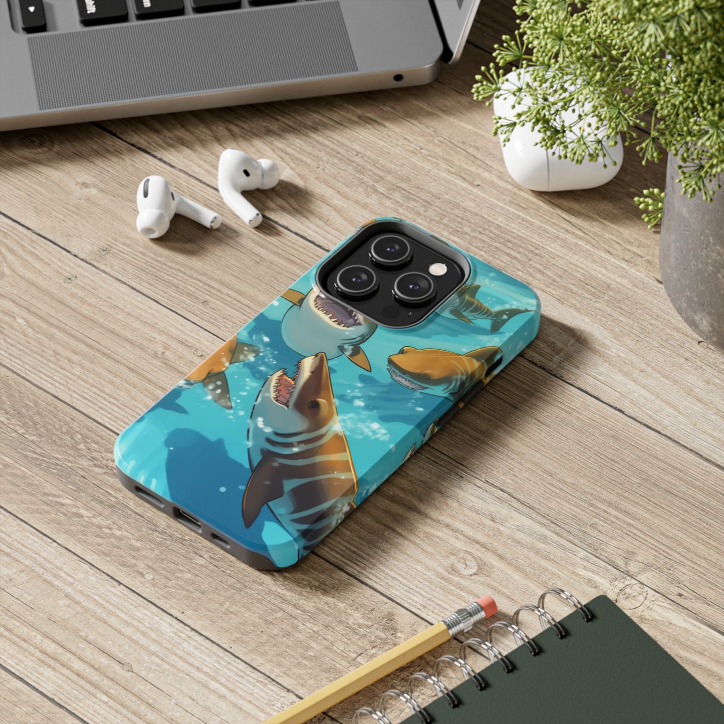 Tiger Shark: Ocean Marine Wildlife - Underwater - Tough Phone Cases