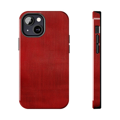 Juicy Red Berry Blast: Denim Fabric Inspired Design - Tough Phone Cases