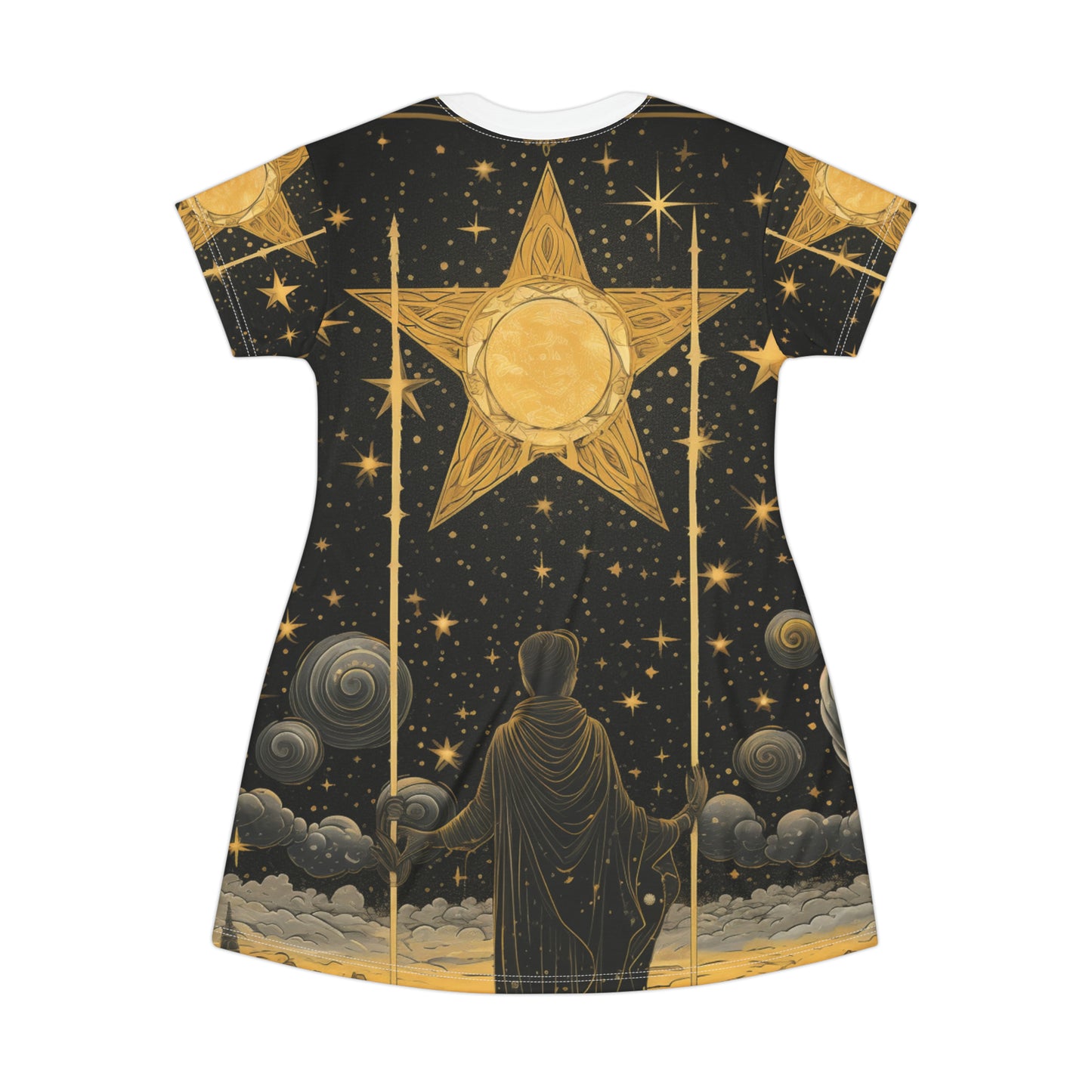 La Carta del Tarot Estrella - Símbolo de Fe y Optimismo - Vestido Camiseta (AOP) 