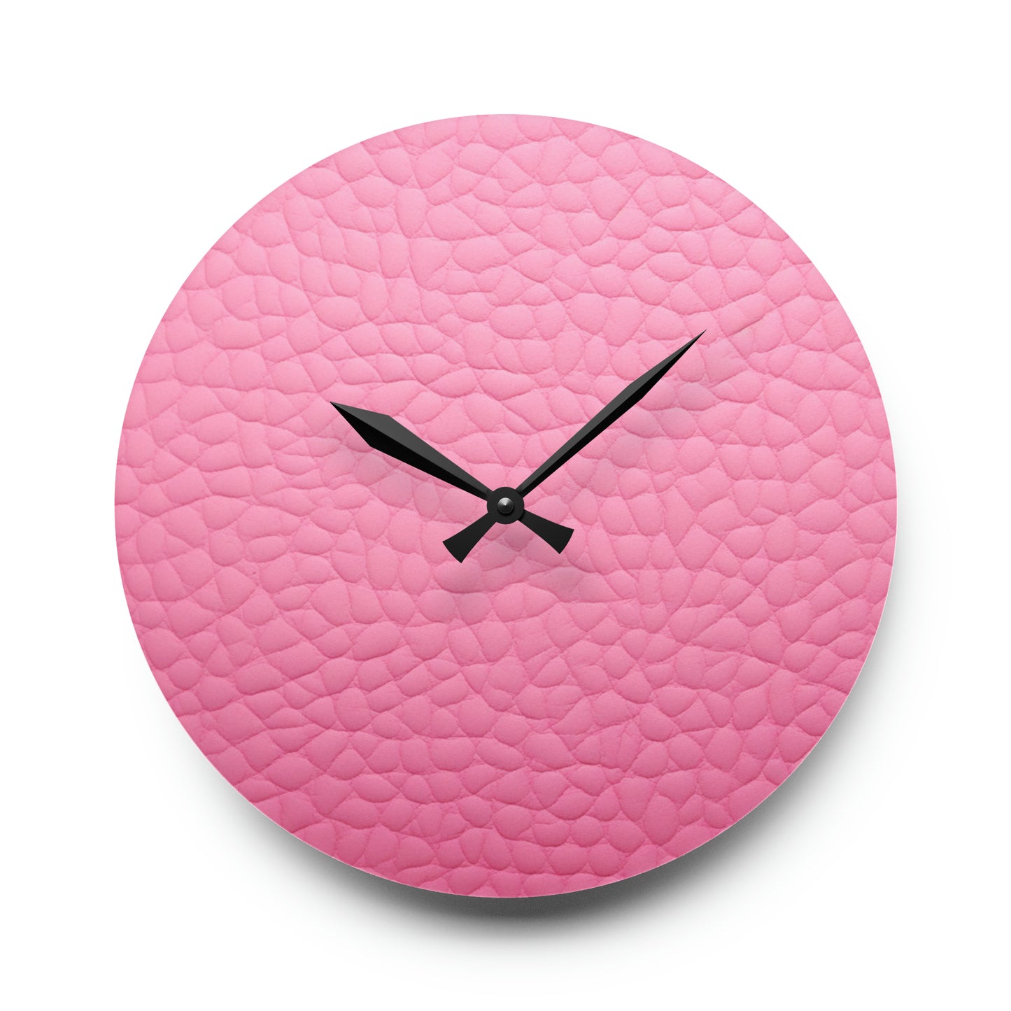 Pink Leather Design - Acrylic Wall Clock