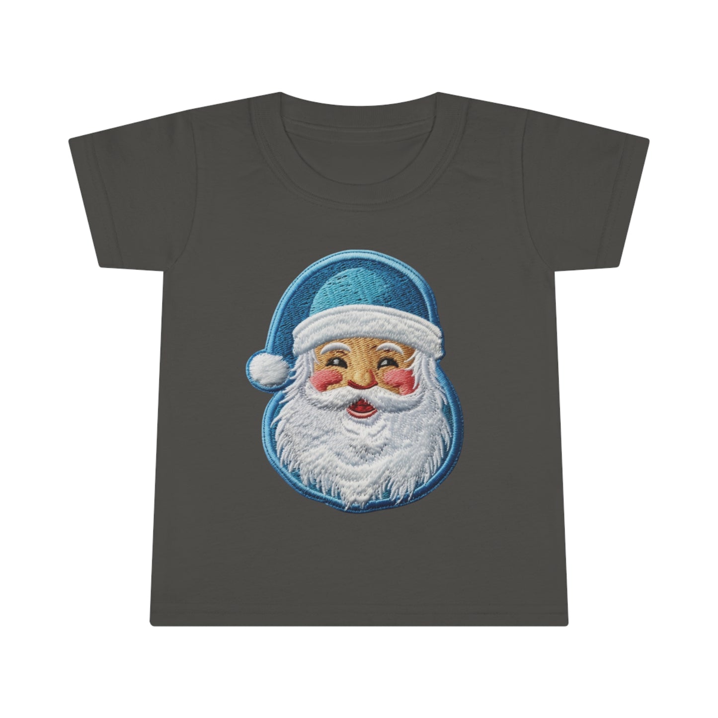 Christmas Santa Chenille - Embroidered Festive - Holiday Patch Design - Toddler T-shirt