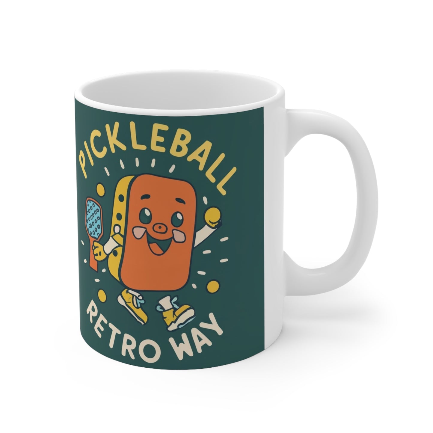 Retro Pickleball - Regalo deportivo - Taza de cerámica 11oz 