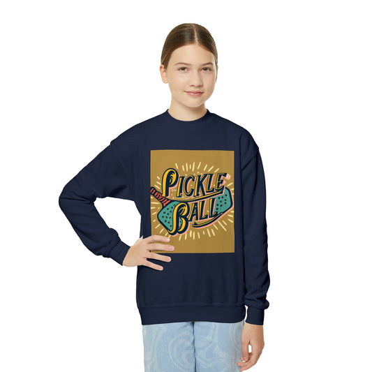 Pickleball Sport - Nostálgico Retro - Juego deportivo - Sudadera con cuello redondo juvenil 