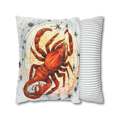 Prickly Scorpio Astrology - Sharp Zodiac Scorpion Celestial Horoscope - Spun Polyester Square Pillow Case