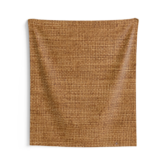 Brown Light Chocolate: Denim-Inspired Elegant Fabric - Indoor Wall Tapestries