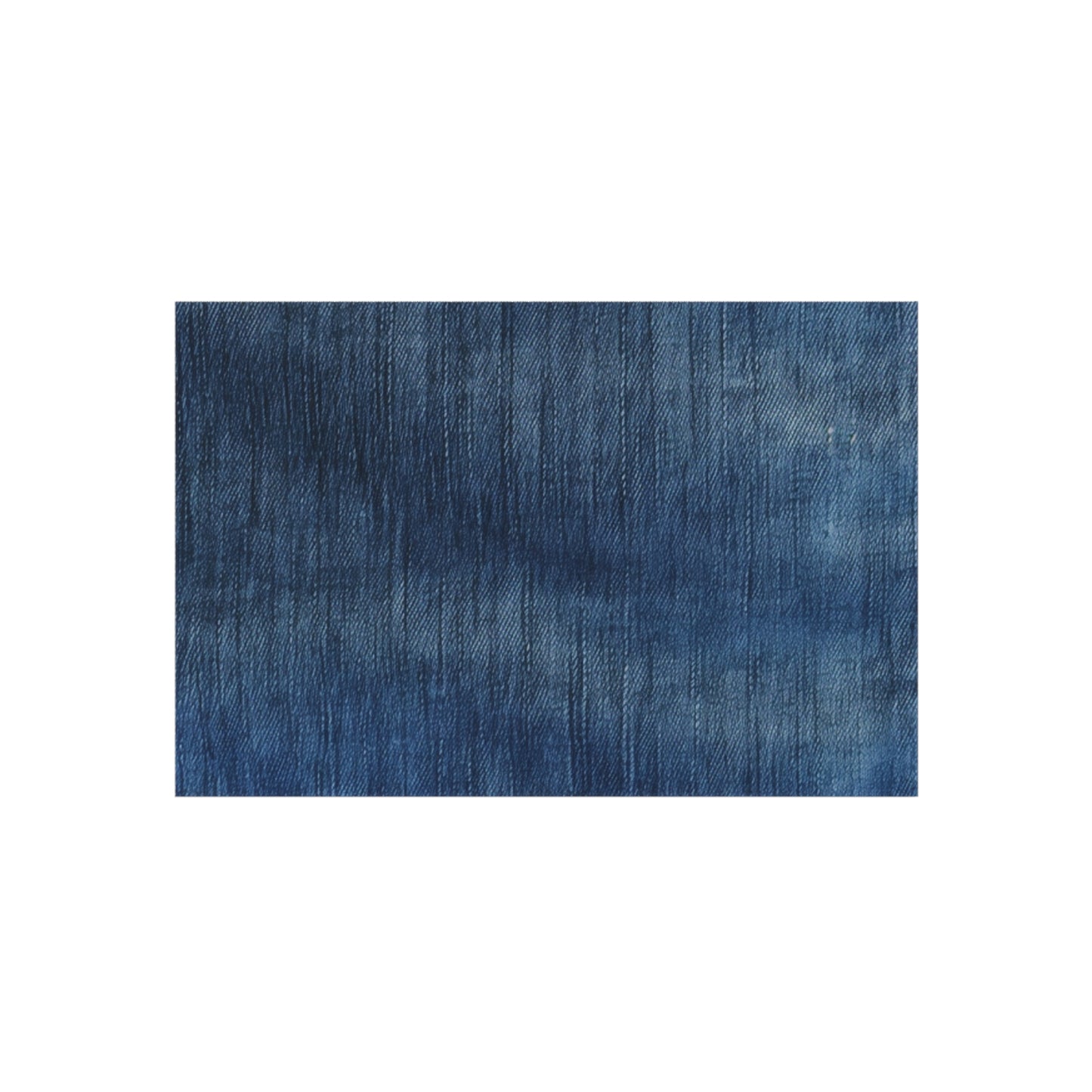 Indigo Splash: Washed Denim Reverie in Deep Blue - Outdoor Rug