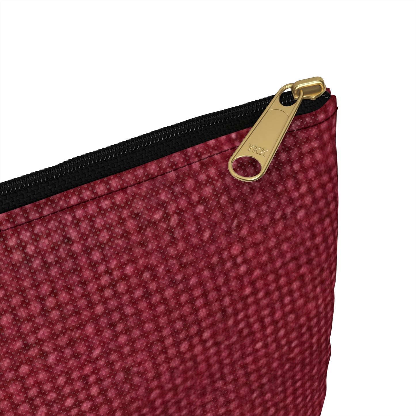 Seamless Texture - Maroon/Burgundy Denim-Inspired Fabric - Accessory Pouch