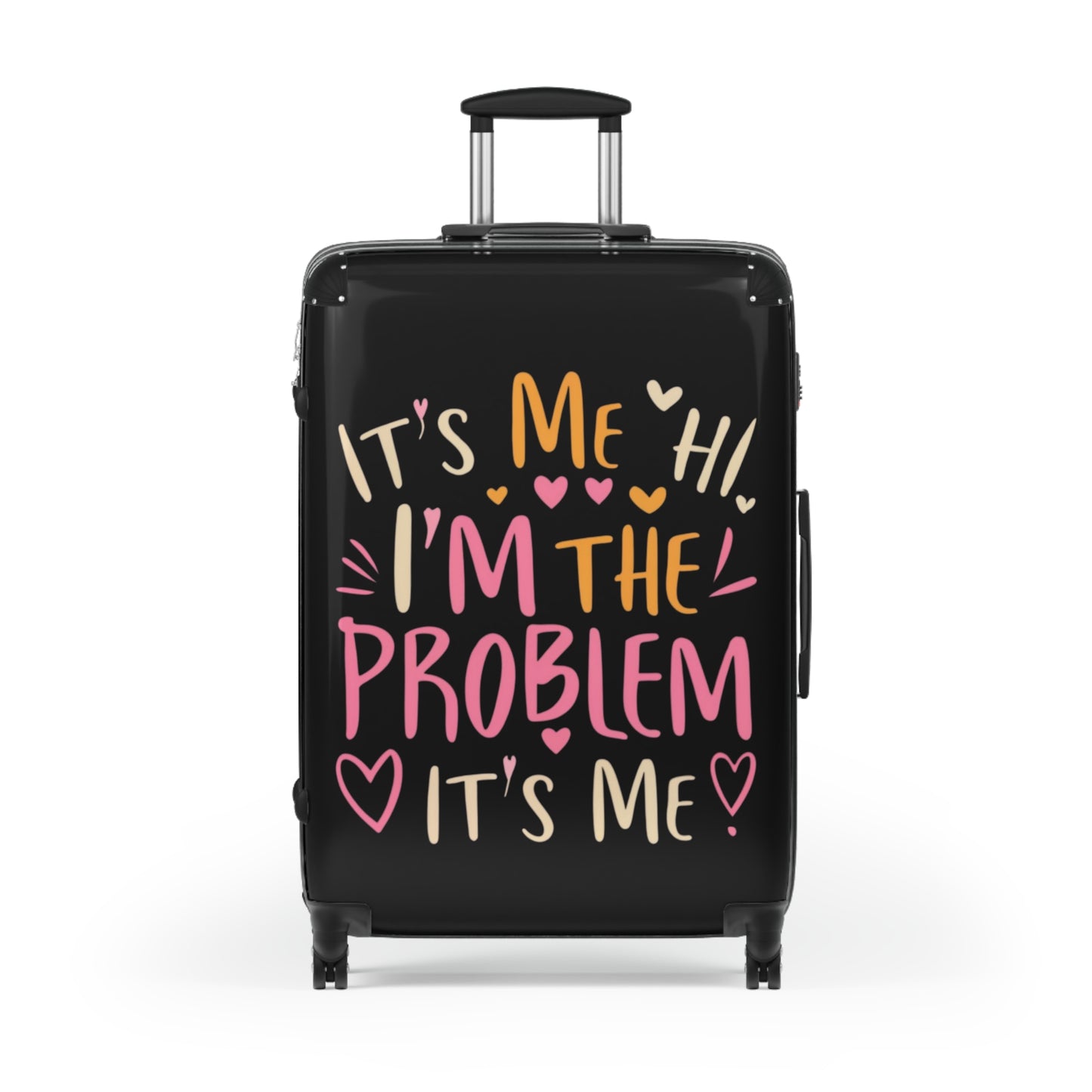 Its Me Hi Im The Problem Its Me - Retro Heart Valentine Gift - Suitcase