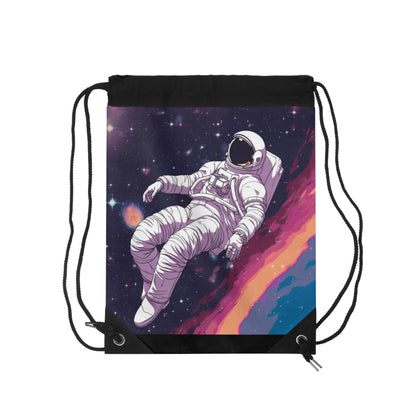 Astro Pioneer - Star-filled Galaxy Illustration - Drawstring Bag