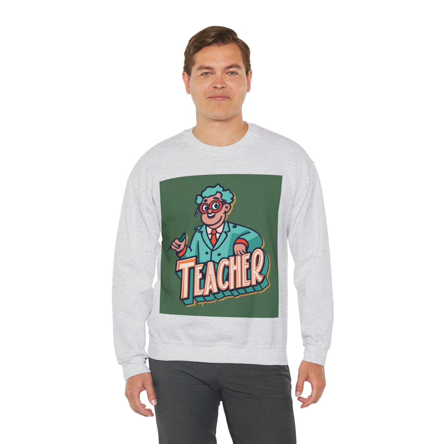 Science Teacher Gradebook Retro Teacher Classroom Scientist - Unisex Heavy Blend™ Crewneck Sweatshirt