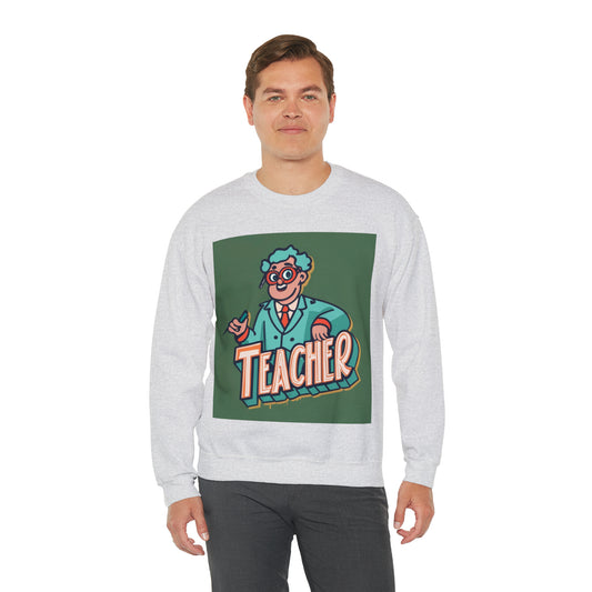 Science Teacher Gradebook Retro Teacher Classroom Scientist - Unisex Heavy Blend™ Crewneck Sweatshirt