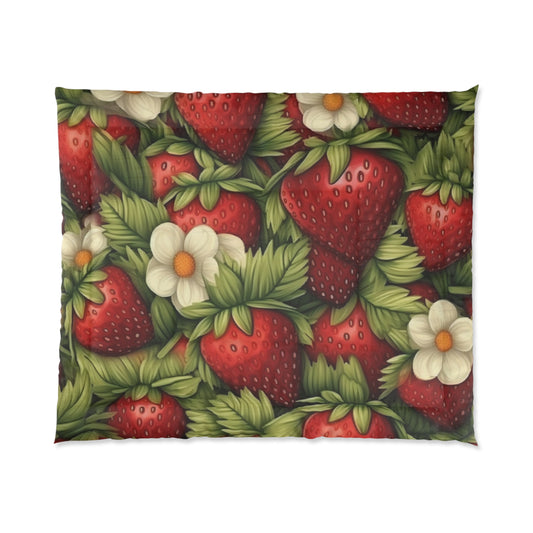 Strawberry Euphoria: The Ultimate Guide to Celebrating Life's Sweetest Berry - Bed Comforter