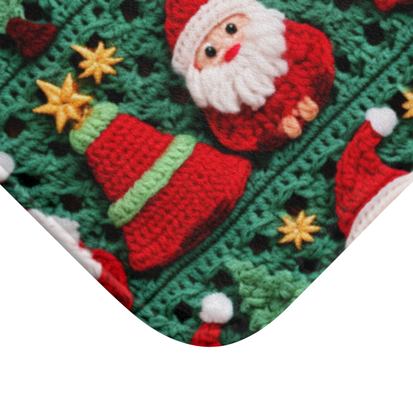 Patrón de ganchillo de Papá Noel, diseño navideño, decoración festiva, motivo de Papá Noel. Perfecto para la celebración navideña - Alfombra de baño