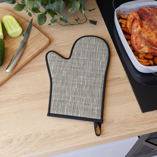 Gris plateado: diseño de tela contemporáneo inspirado en la mezclilla - Oven Glove