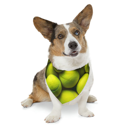 Tennis Ball Sport: Athlete Court Action, Rally & Serve - Dog & Pet Bandana Collar