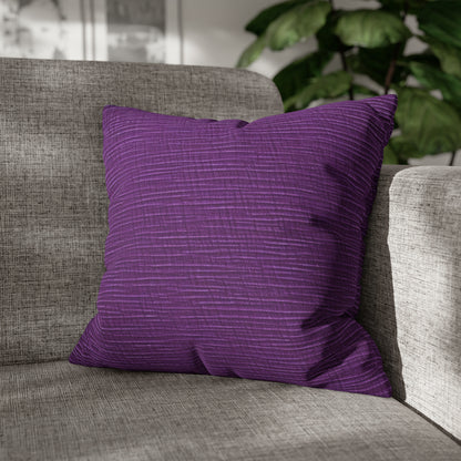 Violet/Plum/Purple: Denim-Inspired Luxurious Fabric - Spun Polyester Square Pillow Case