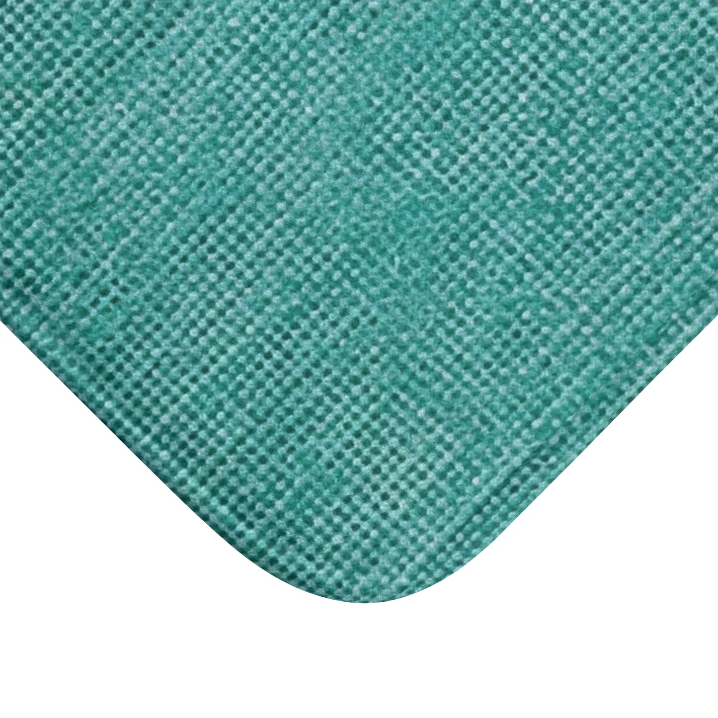 Diseño de tela vaquera color turquesa menta de calidad, material elegante - Alfombra de baño