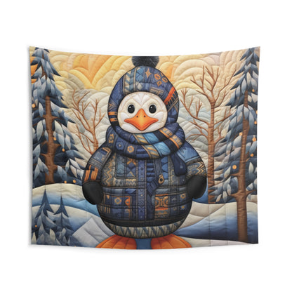 Penguin Quilt Design - Indoor Wall Tapestries