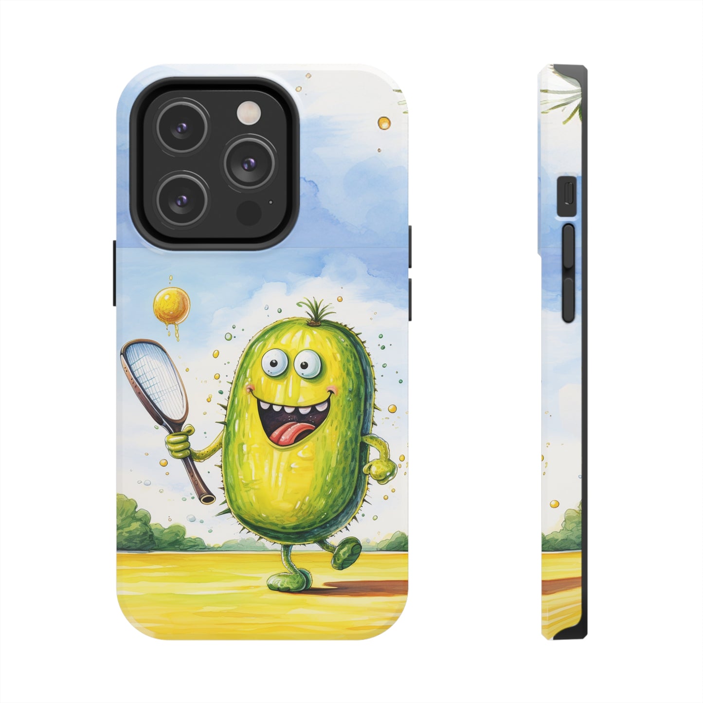 Pickleball Sport: Athletic Pickle Playing Game with Net and Paddle - Tough Phone Cases