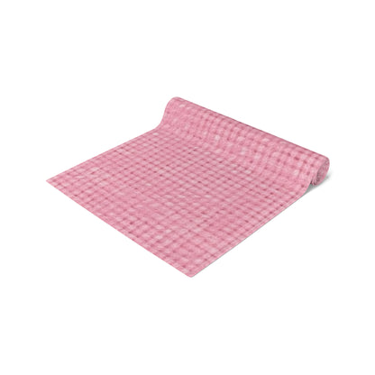 Pastel Rose Pink: Denim-Inspired, Refreshing Fabric Design - Table Runner (Cotton, Poly)