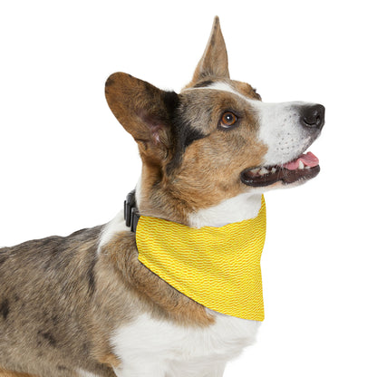 Sunshine Yellow Lemon: Denim-Inspired, Cheerful Fabric - Dog & Pet Bandana Collar