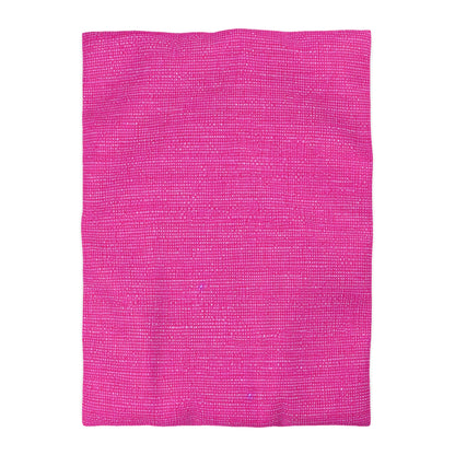 Hot Neon Pink Doll Like: Denim-Inspired, Bold & Bright Fabric - Microfiber Duvet Cover