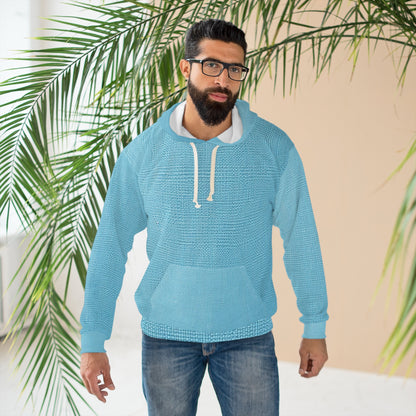 Bright Aqua Teal: tela de verano azul refrescante inspirada en la mezclilla - Sudadera con capucha unisex (AOP) 