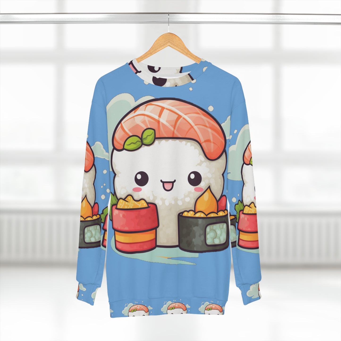 Anime Sushi - Japanese Cute kawaii - Otaku Gift - Unisex Sweatshirt (AOP)