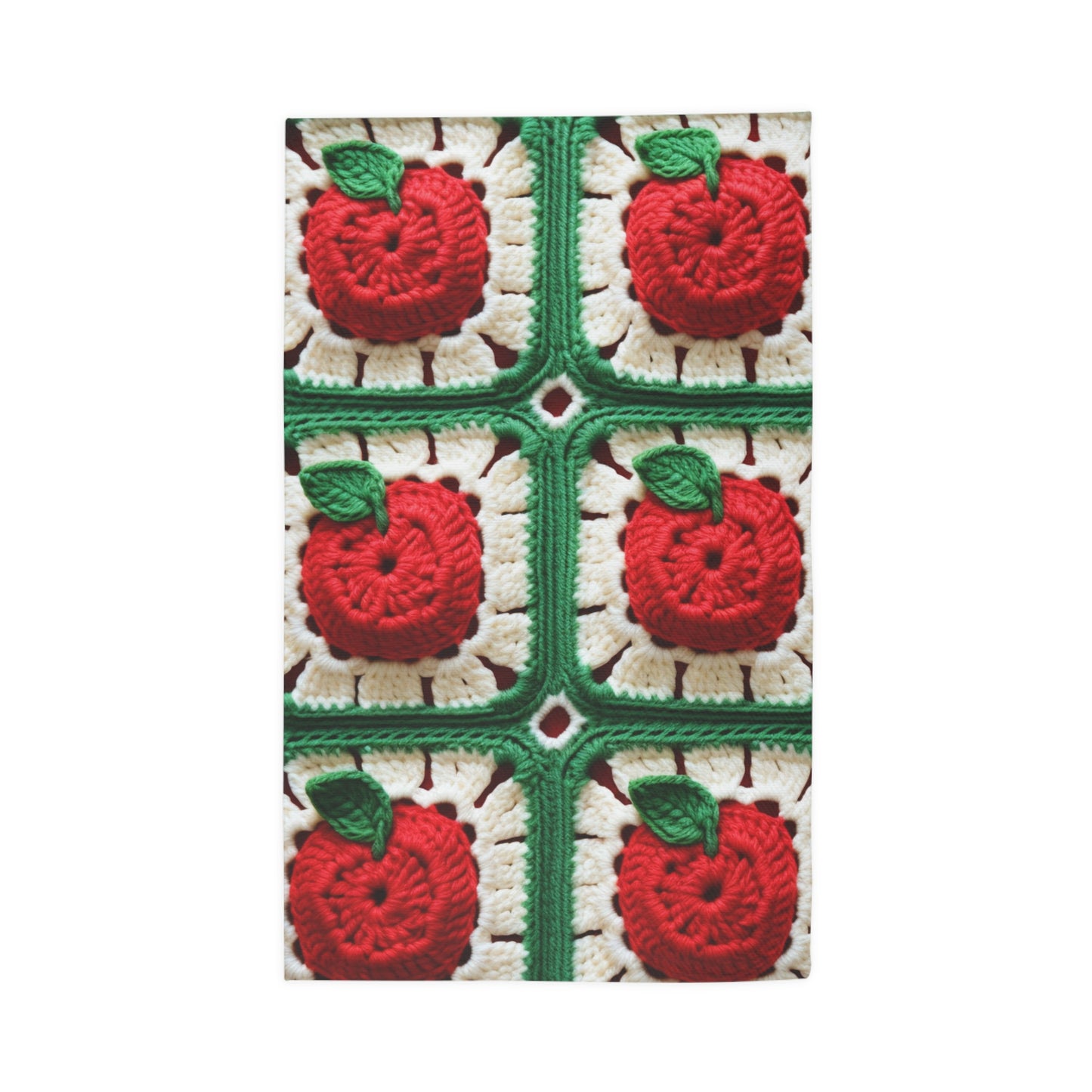 Apple Granny Square Crochet Pattern: Wild Fruit Tree, Delicious Red Design - Dobby Rug