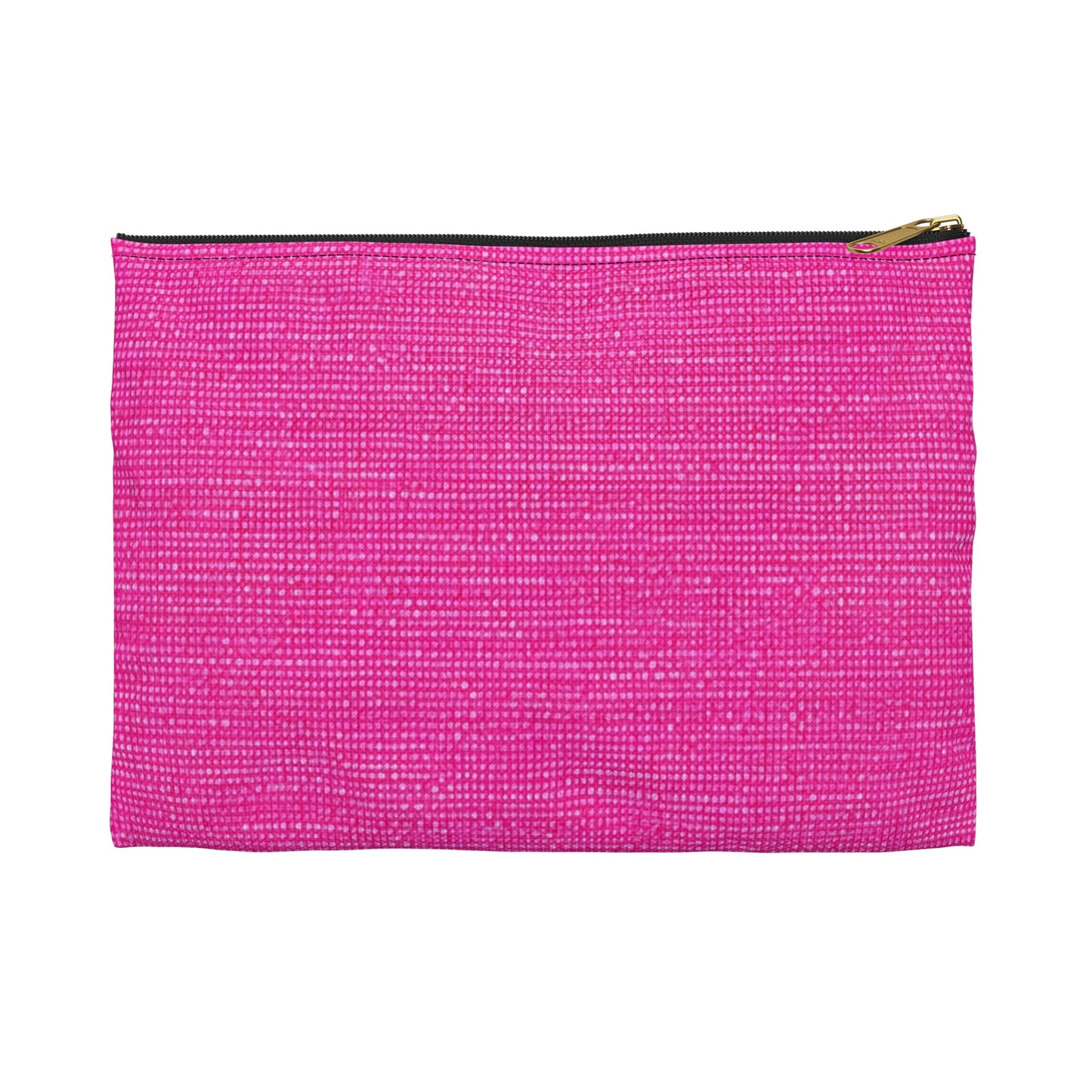 Hot Neon Pink Doll Like: Denim-Inspired, Bold & Bright Fabric - Accessory Pouch