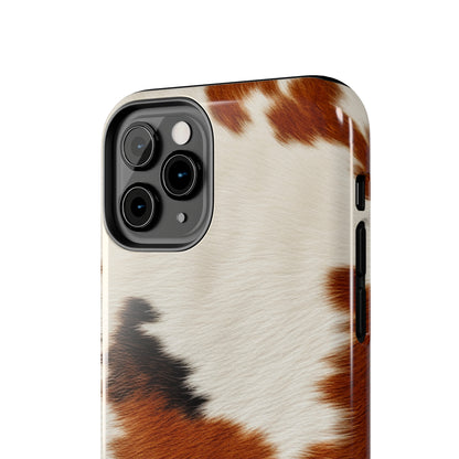 Hair Cowhide Leather Natural Design Durable Rugged Style - Tough Phone Cases