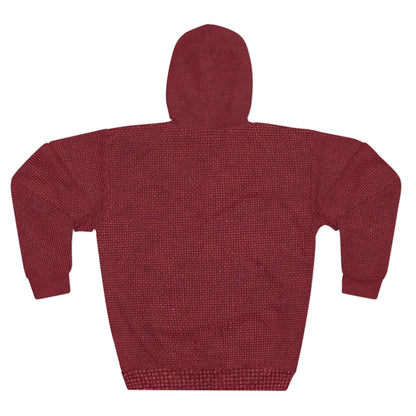 Seamless Texture - Maroon/Burgundy Denim-Inspired Fabric - Unisex Pullover Hoodie (AOP)