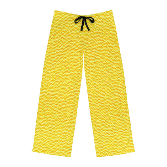 Sunshine Yellow Lemon: tela alegre e inspirada en la mezclilla - Pantalones de pijama para hombre (AOP) 