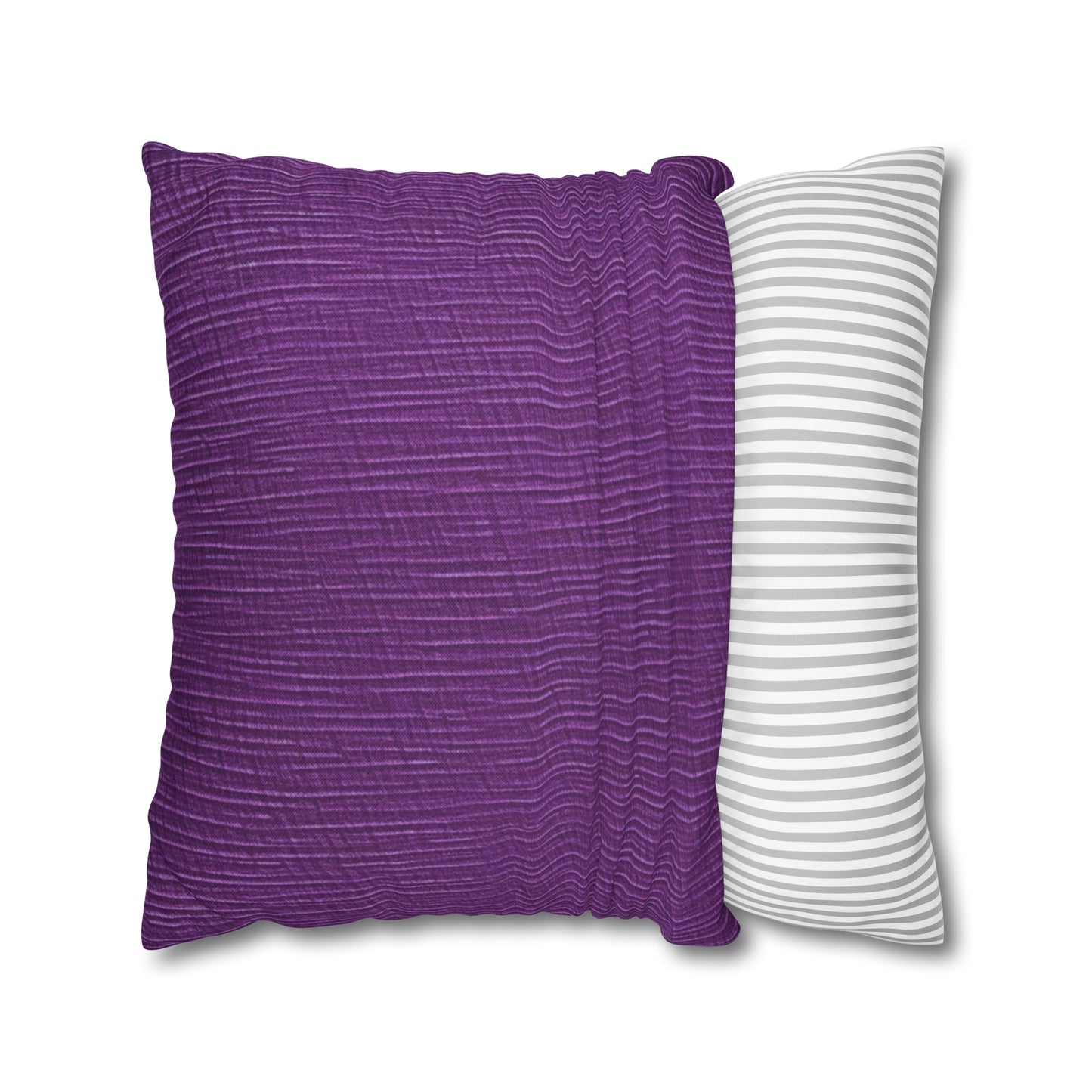 Violet/Plum/Purple: Denim-Inspired Luxurious Fabric - Spun Polyester Square Pillow Case